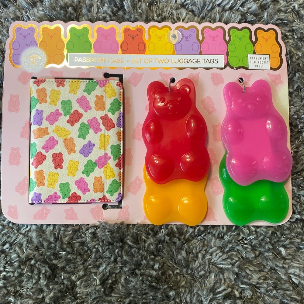 Gummy Bear Passport Case and Luggage Tags Set